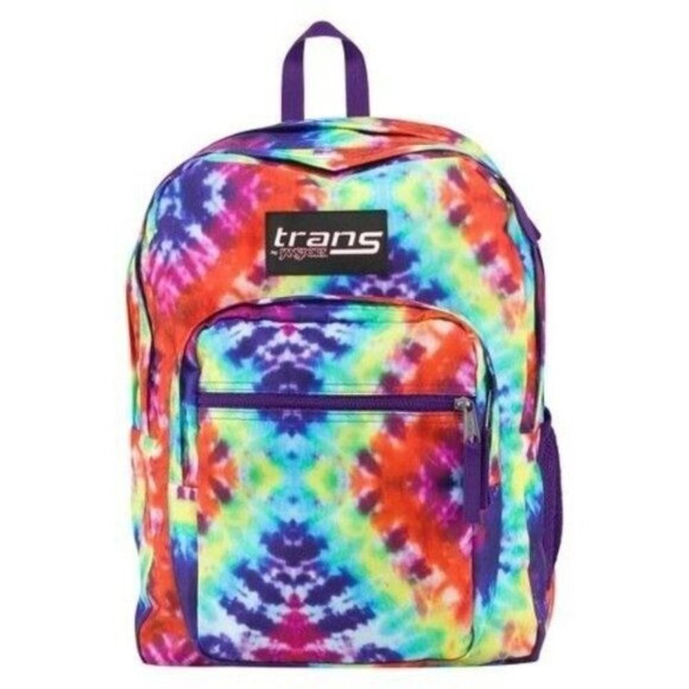 Trans by Jansport Supermax Tie Dye Backpack Colorful Bag Daypack Rucksack